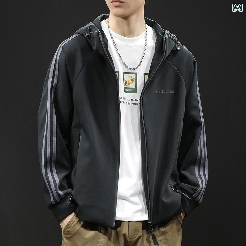 大きめサイズ メンズ スウェット カジュアル おしゃれ ファッション 春秋 ジッパー カーディガン セー..