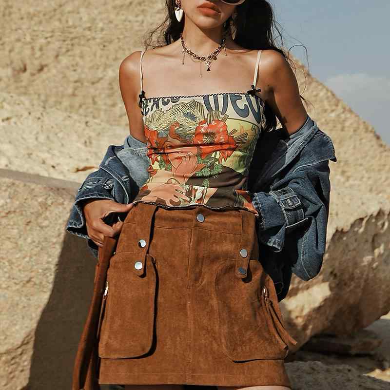 キャミソール レディース レトロ カジュアル フェミニン アート 油絵風 花柄 ボタニカルプリント スト..