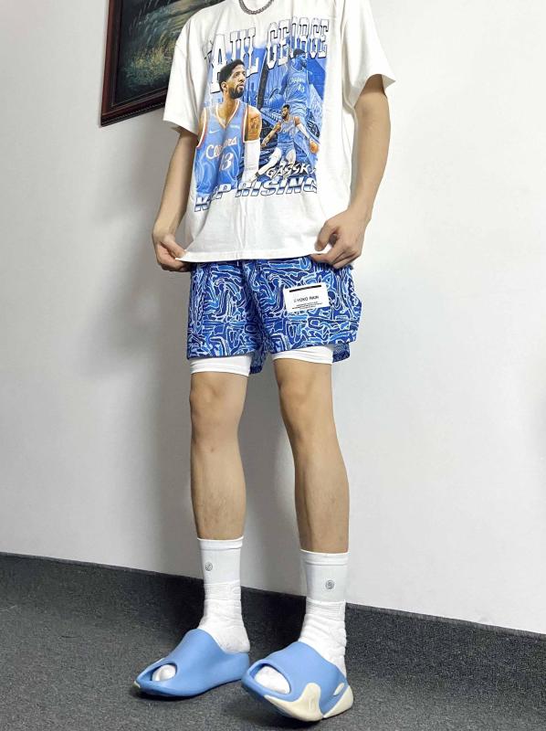 ショートパンツ メンズ ストリート系 グラフィティ スポーツ カジュアル 普段使い 速乾 通気性 膝上丈 薄手 ランニング バスケットボール 夏物