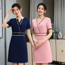 制服 レディース 春夏 美容師 エステ ネイリスト サロン スパ リラクゼーション スキンケア 施術着 接客 仕事着 上品 エレガント