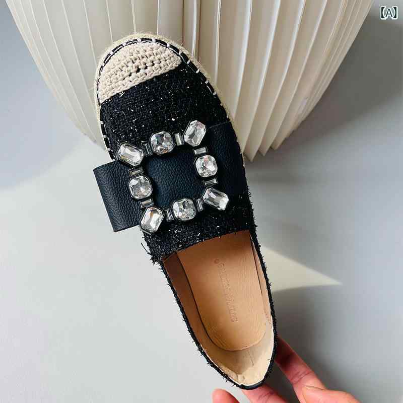 エスパドリーユ レディース スリッポン ぺたんこ フラットシューズ 歩きやい かわいい おしゃれ イブニ..