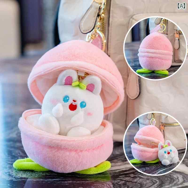 キーホルダー バッグ チャーム アクセサリー フルーツ ウサギ ペンダント かわいい 人形 ぬいぐるみ ピ..