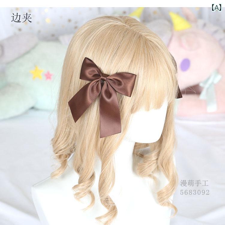 ロリータ ヘッドドレス ヘアバンド レディース アクセサリー 帽子 カチューシャ サイド クリップ ブラ..