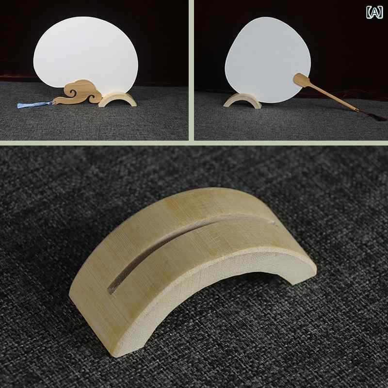 扇子立て 扇子スタンド ディスプレイ 装飾品 台座 レトロ ファンスタンド 竹 扇子ホルダー 扇子ベース ..