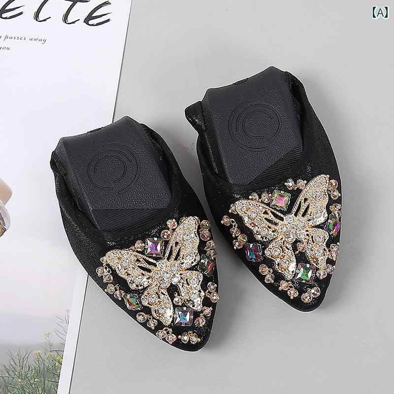 パンプス フラット シューズ レディース エッグロール 春 快適 ダンス 疲れにくい ブラック ゴールド ..