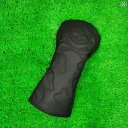 ゴルフクラブカバー おしゃれ ヘッド 保護 キャップ シンプル スカル フェアウェイウッド 黒 白