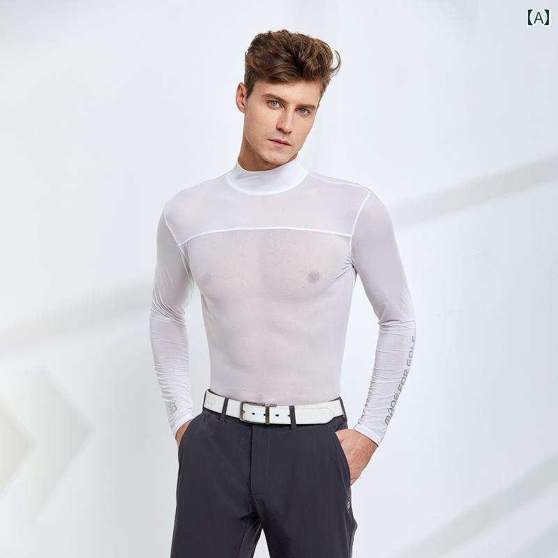 ゴルフウェア メンズ スポーツ カジュアル かっこいい おしゃれ 紳士服 トップス 長袖 春夏 薄手 スタ..