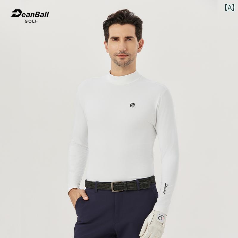 ゴルフウェア メンズ スポーツ カジュアル かっこいい おしゃれ 紳士服 トップス 長袖 ハーフタートルネック 暖かい 秋冬 ストレッチ 黒 白