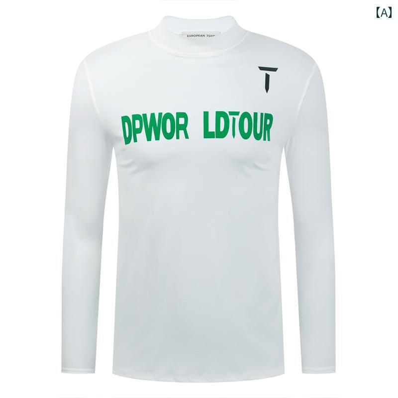 ゴルフウェア メンズ スポーツ カジュアル かっこいい おしゃれ 紳士服 トップス 長袖 秋 暖かい 快適 タートルネックシャツ 白 黒