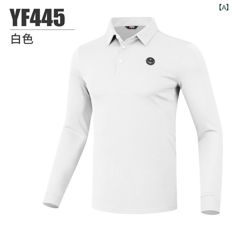 ゴルフウェア メンズ スポーツ カジュアル かっこいい おしゃれ 紳士服 トップス 長袖 秋 速乾 ストレッチ 通気性 快適 ハイネック 紺 白 グレー