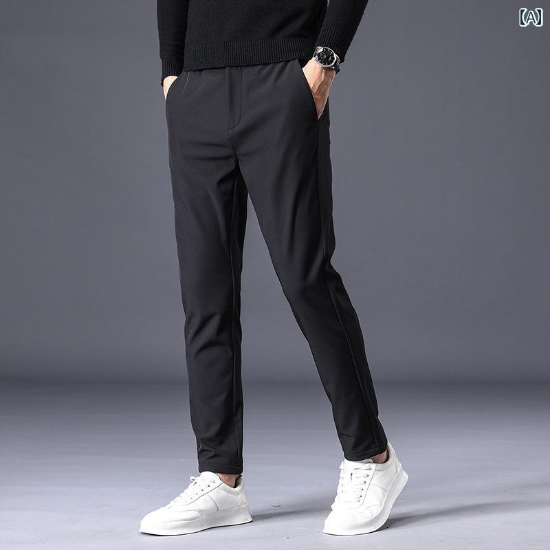 ゴルフウェア メンズ スポーツ パンツ おしゃれ 春秋 ストレート 速乾 ストレッチ性 ブラック グレー ブルー