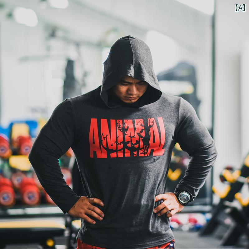 トップス メンズ 長袖 ジム フィットネス 筋トレ トレーナー フード 筋肉 パーカー 薄手 秋冬 トレーニング ストレッチ 大きめサイズ スポーツ グレー ブラック グリーン