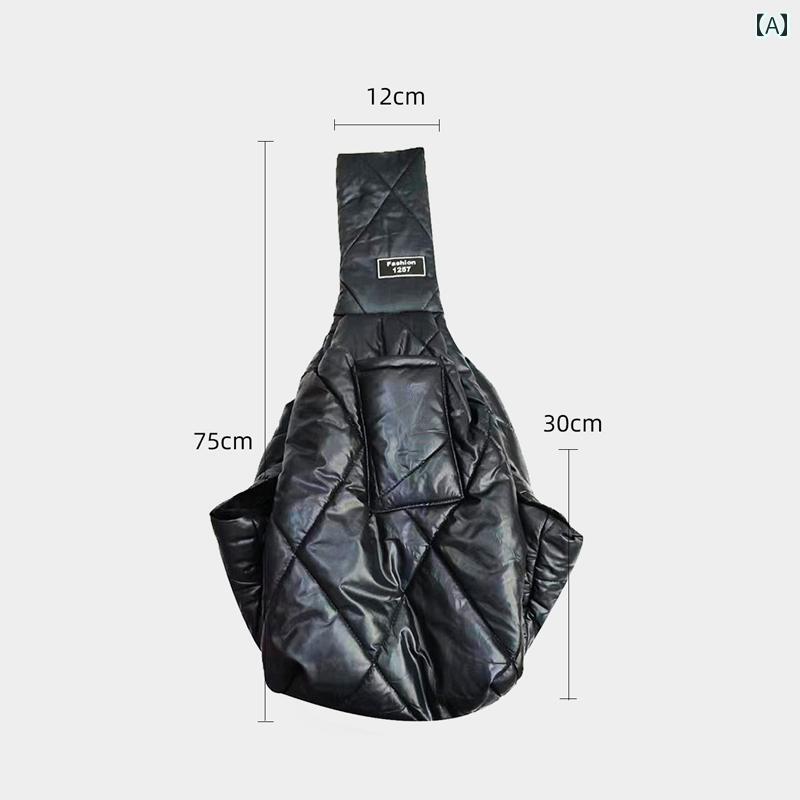 ペットキャリー 前抱き 犬 猫 抱っこ紐 バッグ ポータブル 大容量 外出 クロスボディ 小型犬 秋冬 暖か..