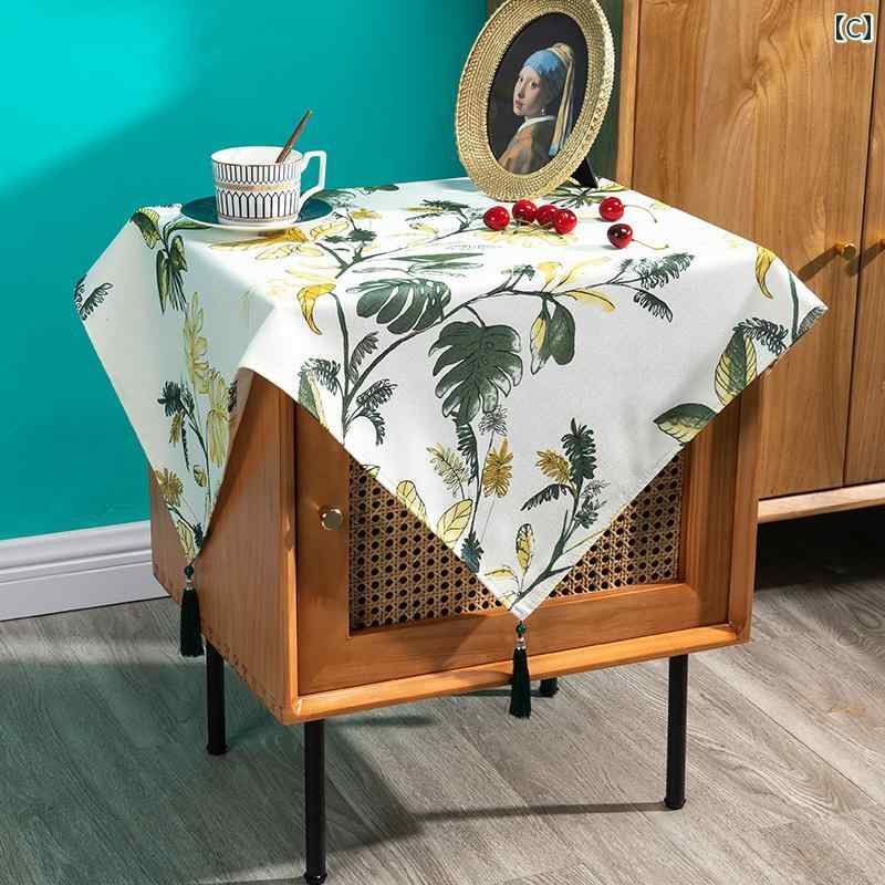 洗濯機 冷蔵庫 カバー 家庭 装飾 保護 防塵 おしゃれ インテリア ベッド サイド テーブル 北欧 電子レンジ ブルー イエロー グリーン