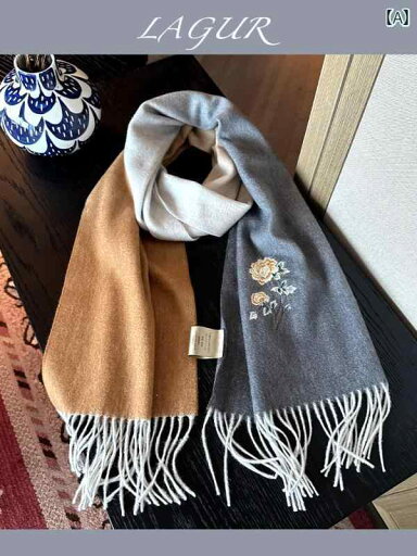 ストール 花柄 刺繍 レディース スカーフ ショール 中国風 グラデーション 冬 ギフト レトロ ブラウン グレー ブルー ストール 花柄 刺繍 レディース スカーフ ショール 中国風 グラデーション 冬 ギフト レトロ ブラウン グレー ブルー