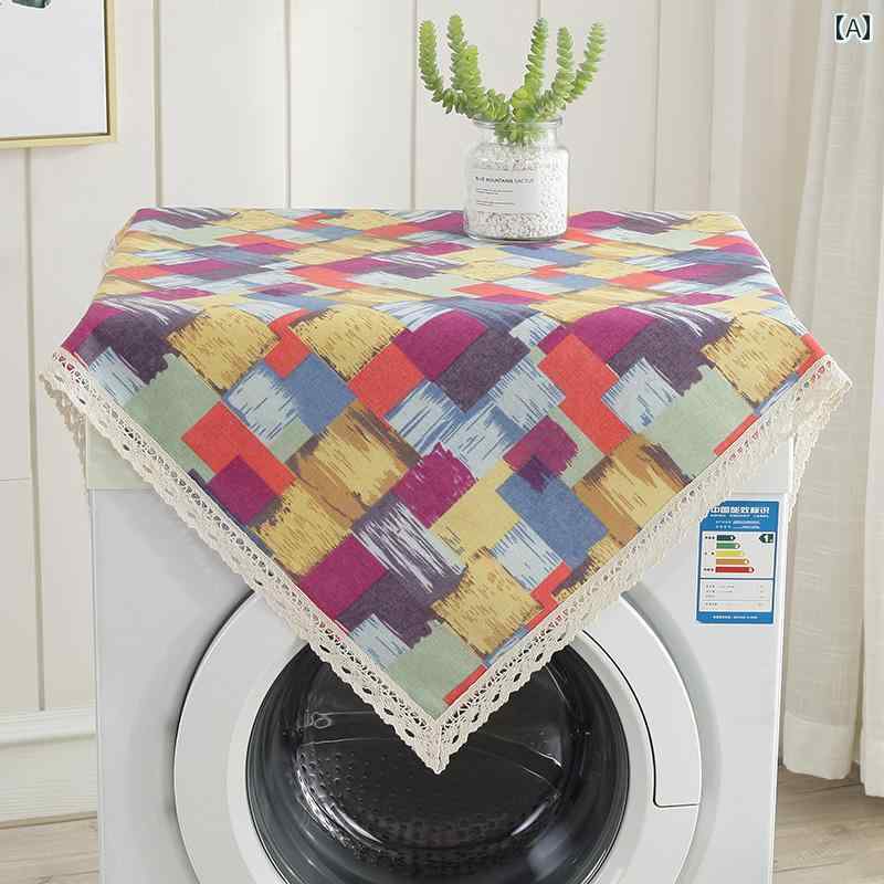 洗濯機 カバー 家庭 インテリア 日焼け防止 防塵 保護 クロス 冷蔵庫 ダストカバー 布 北欧