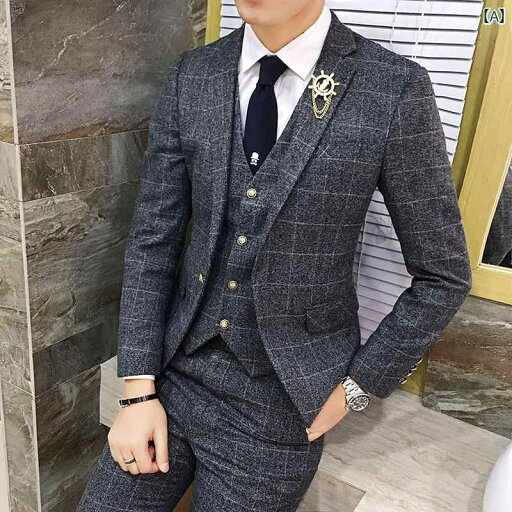 メンズ スーツ おしゃれ 紳士服 ジャケット 春秋 韓国 スリム フォーマル 結婚式 フォーマル チェック グレー ワインレッド ブラック メンズ スーツ おしゃれ 紳士服 ジャケット 春秋 韓国 スリム フォーマル 結婚式 フォーマル チェック グレー ワインレッド ブラック