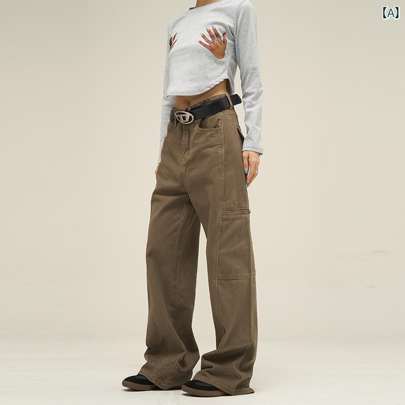 デニムパンツ メンズ ジーンズ ジーパン ズボン かっこいい おしゃれ カジュアル レトロ ハイウエスト アメリカン グリーン