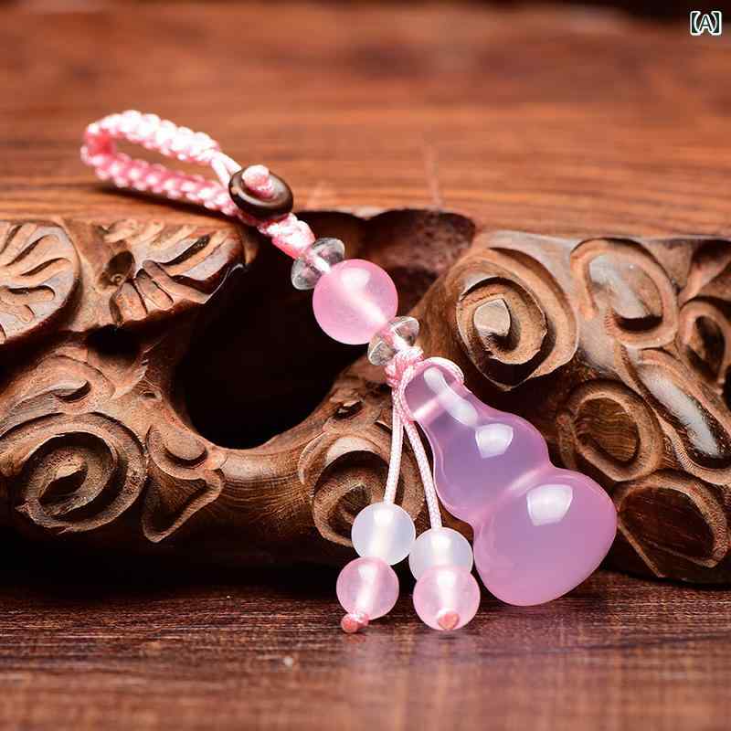 キーホルダー メンズ レディース ひうたん アクセサリー アメジスト 翡翠 小型 携帯電話 バッグ ストラ..