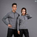 Tシャツ メンズ レディース 長袖 トップス トレーニング ジム フィットネス 速乾 スポーツ マラソン ランニング アウトドア グレー ブルー ネイビー