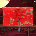 ふくさ 袱紗 結婚式 赤 封筒 バッグ お祝い レトロ 中国風 チャイナ風 祝儀袋 ギフト 大きめサイズ