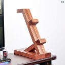ヘッドホンスタンド ヘッドフォン 掛け 収納 ゲーム コントローラー ブラケット ヘッドセット ハンガー 無垢材 ブラウン 木