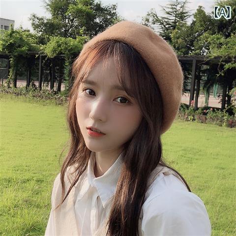 ベレー帽 レディース 帽子 おしゃれ シンプル 秋冬 韓国 ファッション 無地 キャメル ブラック レッド ベレー帽 レディース 帽子 おしゃれ シンプル 秋冬 韓国 ファッション 無地 キャメル ブラック レッド