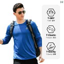 Tシャツ メンズ レディース 長袖 トップス トレーニング ジム フィットネス スポーツ 速乾 ショート 通気性 春夏 ラウンドネック ブルー ブラック グレー