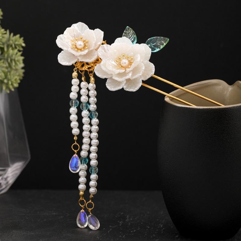 ヘアアクセサリー レディース 簪 かんざし 歩揺 タッセル 漢服風 中華風 古典的 アンティーク調 和装 髪飾り 浴衣 結婚式 パーティー まとめ髪