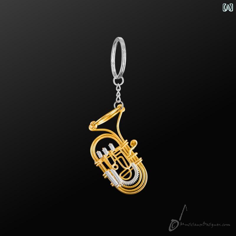 キーホルダー ギター チャーム おしゃれ かっこいい 楽器 ギフト サックス ピアノ バイオリン キーリング