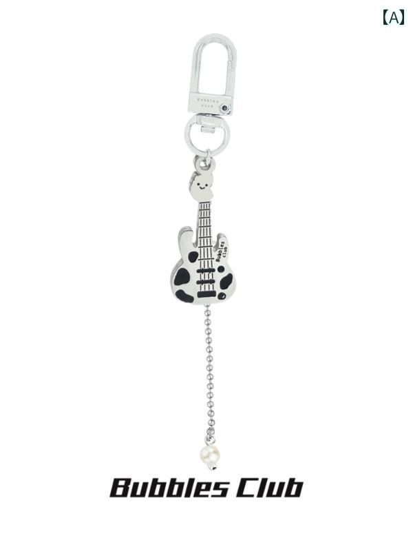 キーホルダー ギター チャーム おしゃれ かわいい 楽器 中国風 バイオリン チェロ キーボード ギフト