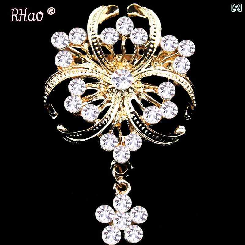 ブローチ 飾り 装飾 レディース フラワー ピンブローチ ゴールド アクセサリー 花 蝶々