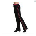 ダンス パンツ レディース おしゃれ エアロビクス スポーツ フィットネス スクエア 練習 ブラック レッド ブルー