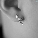 ピアス メンズ アクセサリー おしゃれ 竹の葉 スターリングシルバー 中国風 ジュエリー