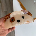 ヘアクリップ 犬 レディース バンス アクセサリー 髪飾り 髪留め かわいい グレー ホワイト