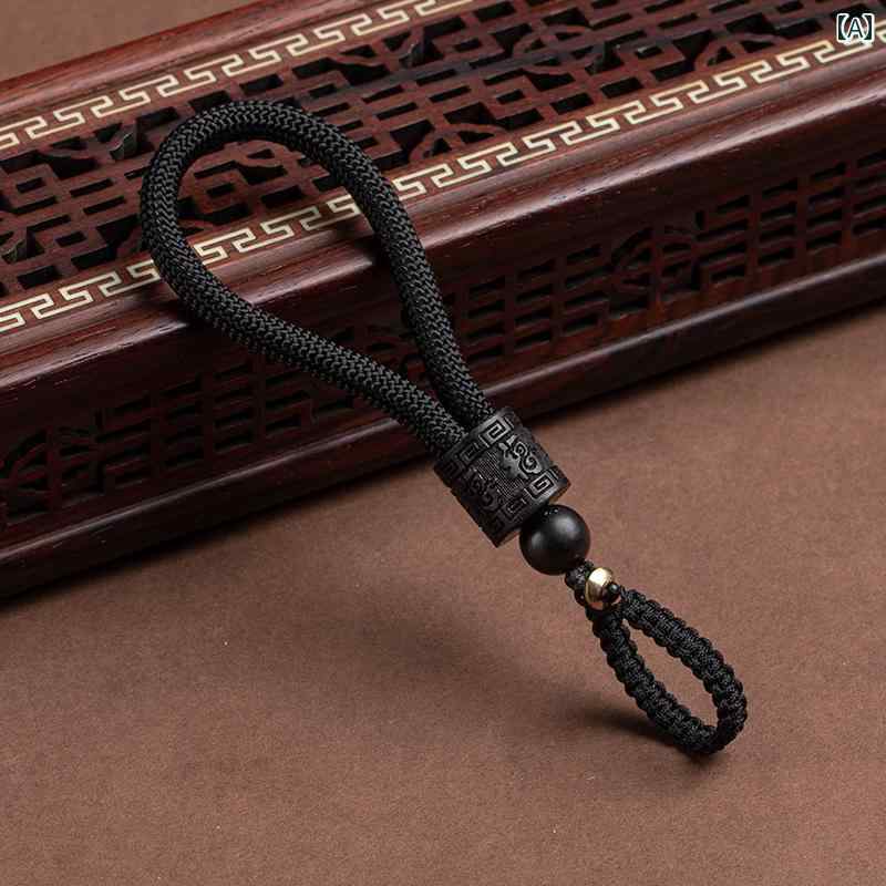 キーホルダー チャーム おしゃれ レトロ 車 アクセサリー 落下防止 キーチェーン 中国風 ギフト ブラック ブラウン