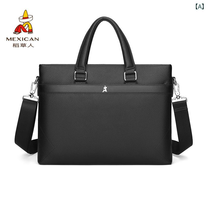 ブリーフケース メンズ トートバッグ ビジネス バッグ オフィス 通勤 カジュアル 大容量 革 レザー シ..