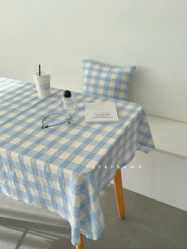 テーブルクロス サイドテーブル カバー キャビネット クロス インテリア 防塵 ダストカバー ブルー チ..