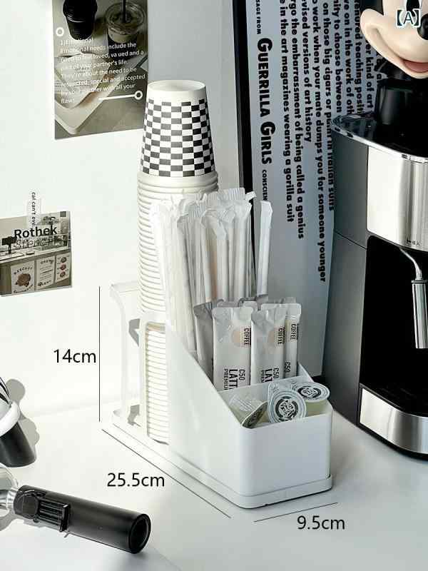 紙コップホルダー 置き型 スタンド 使い捨てカップ 収納 ウォーター バー 卓上 コーヒー ボックス ホワ..