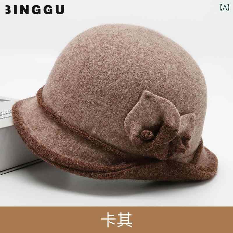 帽子 レディース 婦人 ミセス おばあちゃん 秋冬 ファッション 暖かい ハット キャメル パープル ワイ..