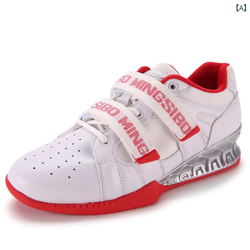 トレーニング シューズ メンズ スポーツ フィットネス ジム リフティング 屋内 スクワット レッド ホワイト ブラック