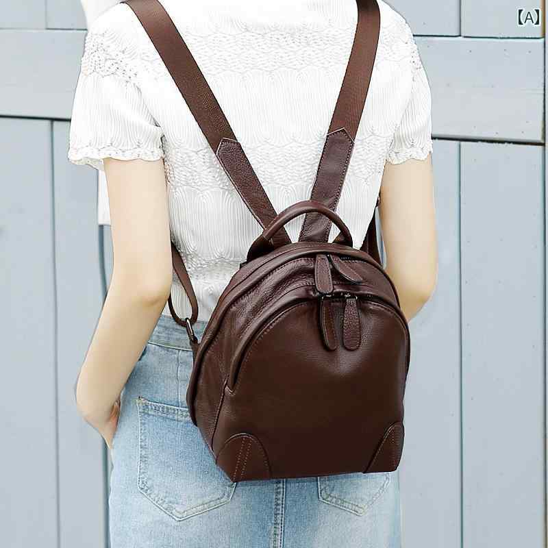 リュック レディース レザー 革 おしゃれ 鞄 バックパック 小さめ カジュアル 通勤 旅行 ブラウン ブラ..