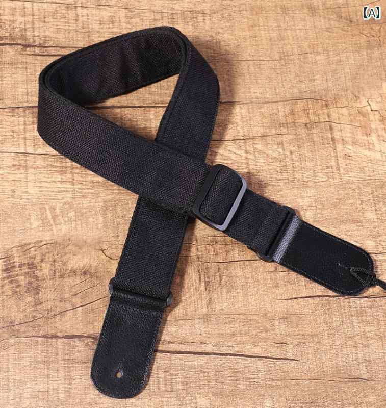 ギターストラップ おしゃれ メンズ レディース エレキ アコギ ベース 丈夫 ベルト 肩掛け カジュアル ギフト シンプル 無地 綿 麻 シンプル 無地 黒 茶...