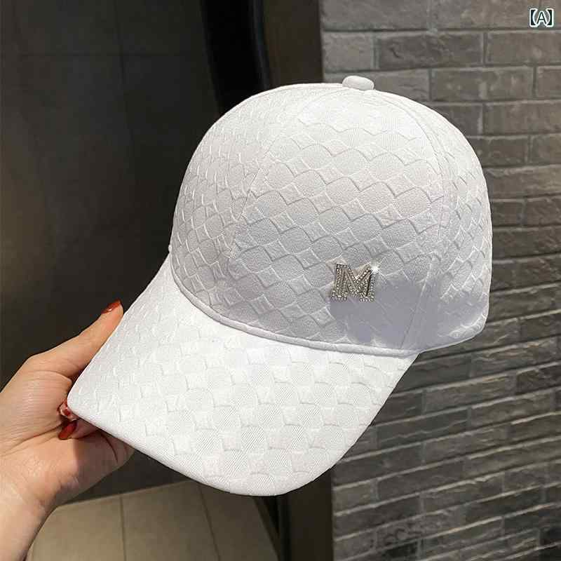 キャップ レディース 帽子 キラキラ おしゃれ ラインストーン 野球帽 春夏 ひさし 小顔効果 白 ピンク カーキ(4)