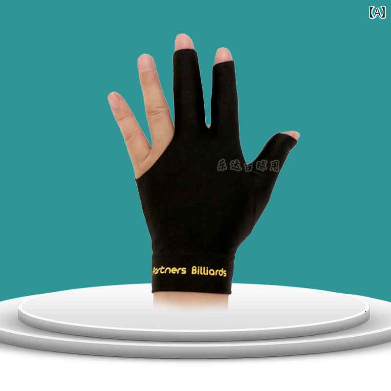 ビリヤード グローブ 手袋 スポーツ 左手 右利き 3本指 フィンガーレス メンズ レディース ブラック グレー ブルー