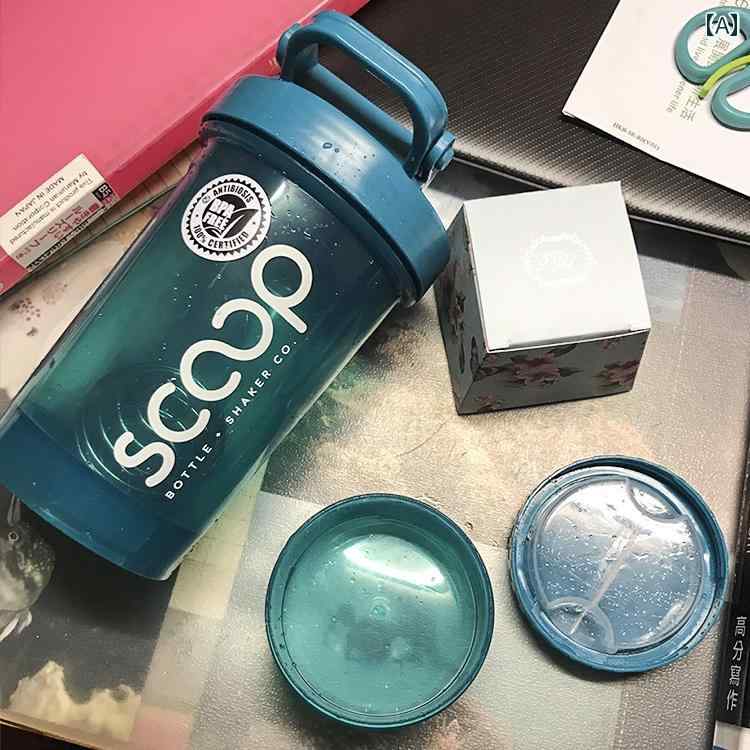 シェイカー おしゃれ スポーツ ボトル カップ フィットネス ジム シェイク ボール ブルー ブラック パ..