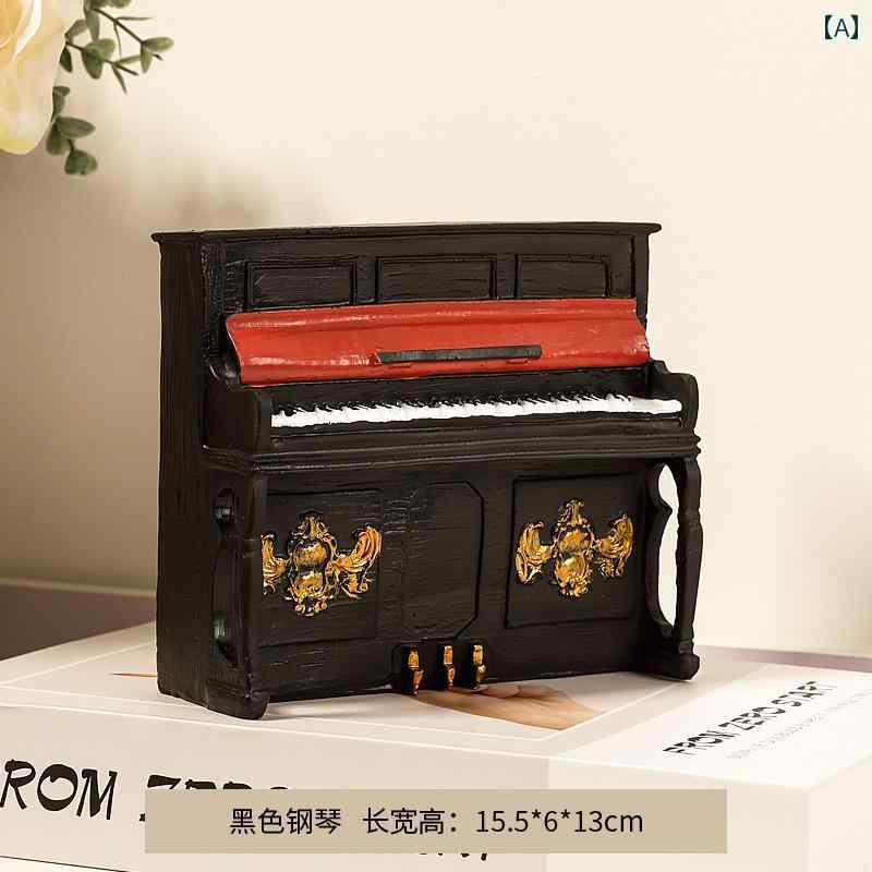 ミニチュア 楽器 模型 置物 オブジェ 装飾 飾り おしゃれ ピアノ ミニ 家具 音楽 ギフト ブラック ブラウン