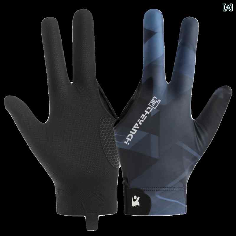 ビリヤード グローブ 手袋 スポーツ 右手 左手 薄手 3本指 通気性 滑りにくい メンズ レディース ブラック グレー レッド