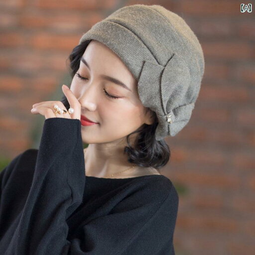 髪帽子 ベレー帽 レディース ウィッグ 帽子 かつら 一体型 秋冬 ファッション グレー 髪帽子 ベレー帽 レディース ウィッグ 帽子 かつら 一体型 秋冬 ファッション グレー