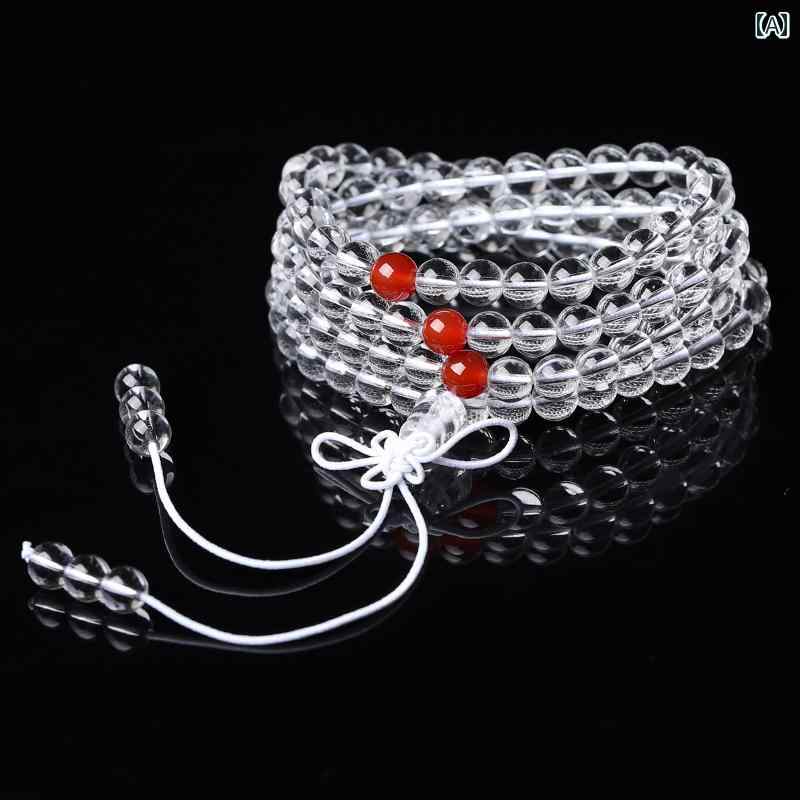 数珠 ネックレス メンズ レディース アクセサリー ホワイト ビーズ ブレスレット ジュエリー シンプル